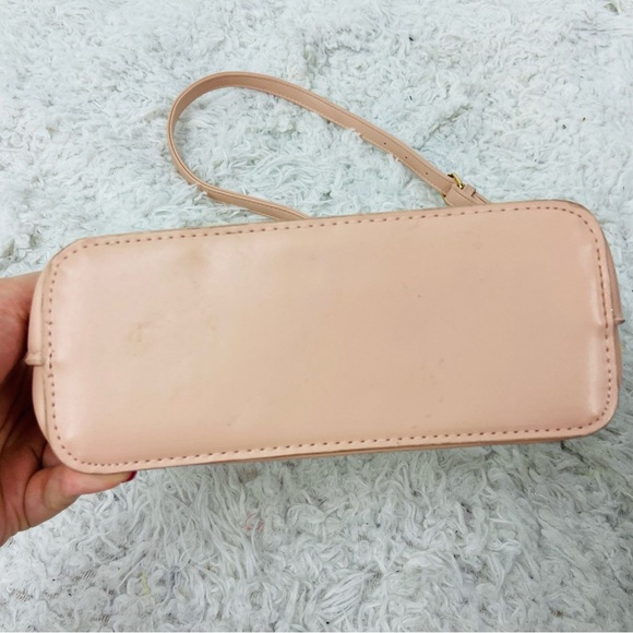 BEBE Nude blush faux Leather Crossbody purse - Picture 5 of 17